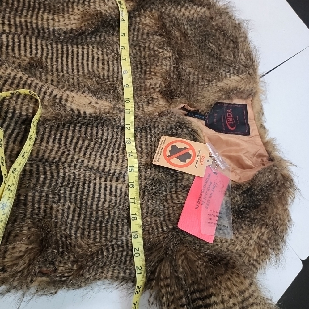 Yoki Textured Brown Teddy Jacket - Picture 7 of 9